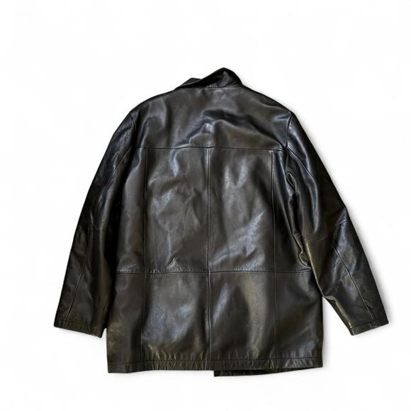 Wilsons Leather Pelle Studio Black Genuine Leather Jacket Coat Men’s XL - Picture 4 of 5